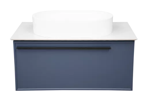 Мебель для ванной комнаты La Fenice Elba 80 см, подвесная, 1 ящик, Blu grigio