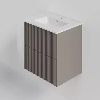 Мебель для ванной комнаты La Fenice Terra TWIN 60 см, подвесная, 2 ящика, Cappuccino