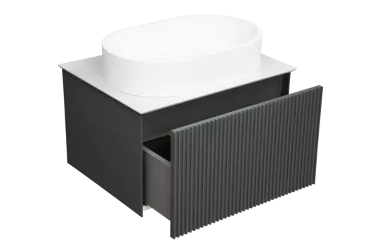 Мебель для ванной комнаты La Fenice Terra 60 см, подвесная, 1 ящик, Grigio