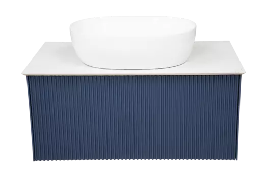 Мебель для ванной комнаты La Fenice Terra 80 см, подвесная, 1 ящик, Blu grigio