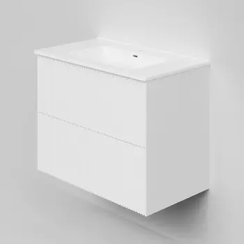 Мебель для ванной комнаты La Fenice Terra TWIN 80 см, подвесная, 2 ящика, Bianco