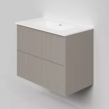 Мебель для ванной комнаты La Fenice Terra TWIN 80 см, подвесная, 2 ящика, Cappuccino