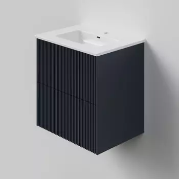 Мебель для ванной комнаты La Fenice Terra TWIN 60 см, подвесная, 2 ящика, Blu grigio