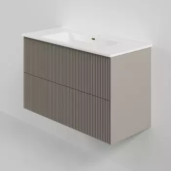 Мебель для ванной комнаты La Fenice Terra TWIN 100 см, подвесная, 2 ящика, Cappuccino