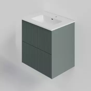 Мебель для ванной комнаты La Fenice Terra TWIN 60 см, подвесная, 2 ящика, Grigio