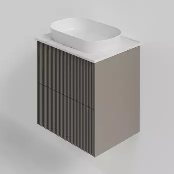 Мебель для ванной комнаты La Fenice Terra TWIN 60 см, подвесная, 2 ящика, Cappuccino