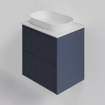 Мебель для ванной комнаты La Fenice Terra TWIN 60 см, подвесная, 2 ящика, Blu grigio