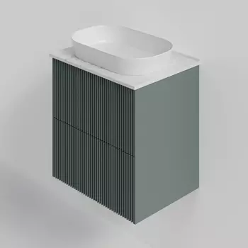 Мебель для ванной комнаты La Fenice Terra TWIN 60 см, подвесная, 2 ящика, Grigio