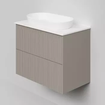 Мебель для ванной комнаты La Fenice Terra TWIN 80 см, подвесная, 2 ящика, Cappuccino