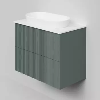 Мебель для ванной комнаты La Fenice Terra TWIN 80 см, подвесная, 2 ящика, Grigio