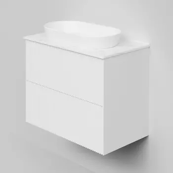 Мебель для ванной комнаты La Fenice Terra TWIN 80 см, подвесная, 2 ящика, Bianco