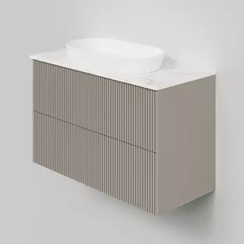 Мебель для ванной комнаты La Fenice Terra TWIN 100 см, подвесная, 2 ящика, Cappuccino