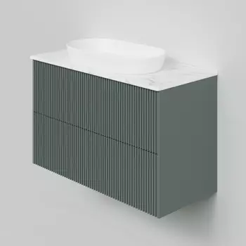 Мебель для ванной комнаты La Fenice Terra TWIN 100 см, подвесная, 2 ящика, Grigio