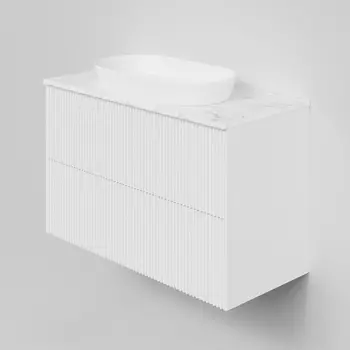 Мебель для ванной комнаты La Fenice Terra TWIN 100 см, подвесная, 2 ящика, Bianco