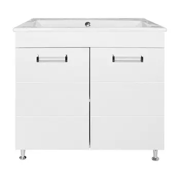 Мебель для ванной комнаты Loranto Дина 75 см напольная, белая