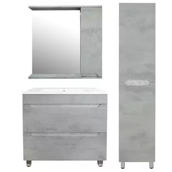 Мебель для ванной комнаты Loranto Florena 60 см, напольная, серая матовая