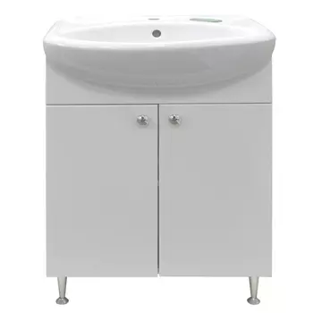 Мебель для ванной комнаты Loranto Моника 60 см напольная, белая
