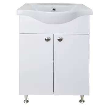 Мебель для ванной комнаты Loranto Моника 66 см напольная, белая