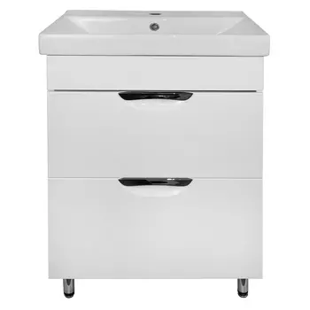 Мебель для ванной комнаты Loranto Соло 60 см напольная, белая