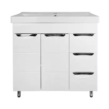 Мебель для ванной комнаты Loranto Соло 80 см напольная, белая