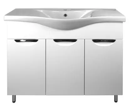 Мебель для ванной комнаты Loranto Стиль 100 см напольная, белая