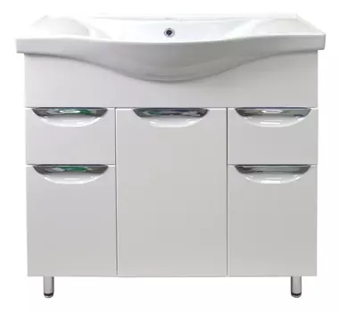 Мебель для ванной комнаты Loranto Стиль 100 см напольная, белая