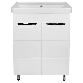 Мебель для ванной комнаты Loranto Стиль 60 см напольная, белая