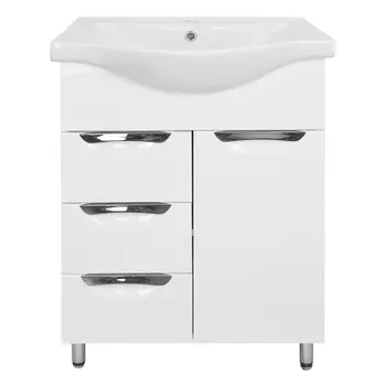 Мебель для ванной комнаты Loranto Стиль 60 смнапольная, белая