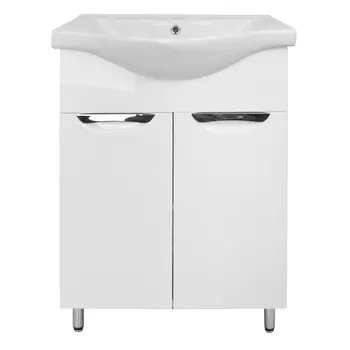 Мебель для ванной комнаты Loranto Стиль 60 см напольная, белая