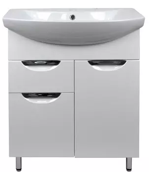 Мебель для ванной комнаты Loranto Стиль 70 см напольная, белая