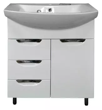 Мебель для ванной комнаты Loranto Стиль 70 см напольная, белая