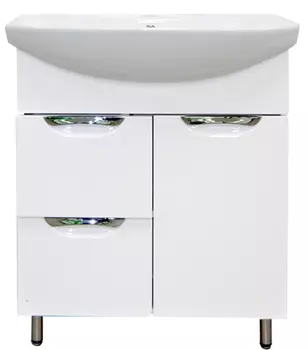 Мебель для ванной комнаты Loranto Стиль 70 см напольная, белая