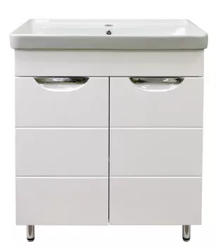 Мебель для ванной комнаты Loranto Стиль 70 см напольная, белая