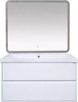 Мебель для ванной комнаты Misty Алиса 100 см подвесная, белая