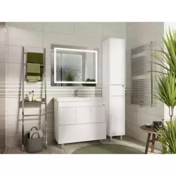 Мебель для ванной комнаты Misty Алиса 100 см напольная, белая