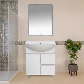 Мебель для ванной комнаты Misty Амур 71 см напольная, белая