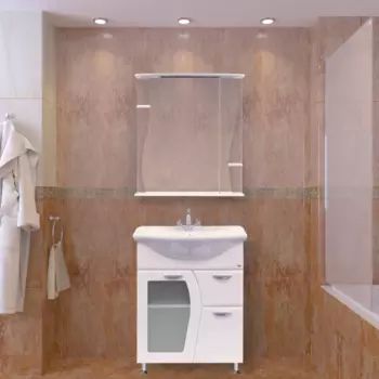 Мебель для ванной комнаты Misty Дрея 65 см напольная, белая