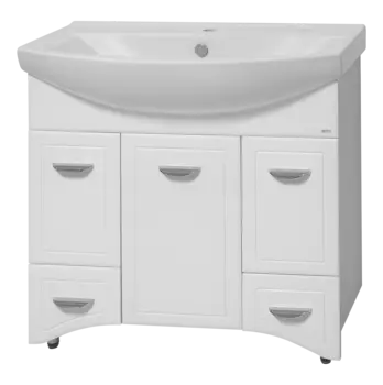 Мебель для ванной комнаты Misty Дрея 85 см напольная, белая