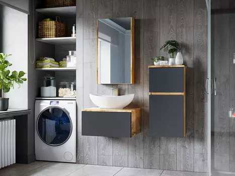 Мебель для ванной комнаты Misty Ива 90 см подвесная, светлое дерево