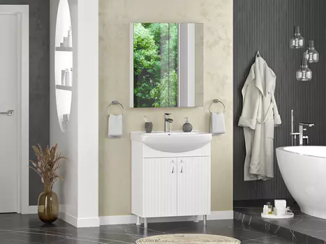 Мебель для ванной комнаты Misty Изео 70 см напольная, белая