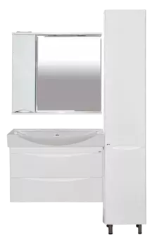 Мебель для ванной комнаты Misty Элвис 85 см подвесная, белая