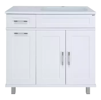 Мебель для ванной комнаты Misty Купер 90 см напольная, белая