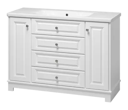 Мебель для ванной комнаты Misty Ларго 120 см напольная, белая