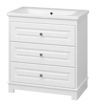 Мебель для ванной комнаты Misty Ларго 80 см напольная, белая