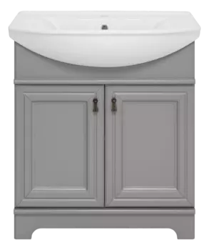 Мебель для ванной комнаты Misty Лувр 65 см напольная, серая