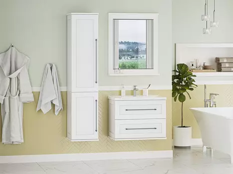 Мебель для ванной комнаты Misty Марта 70 см подвесная, белая