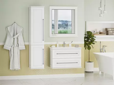 Мебель для ванной комнаты Misty Марта 80 см подвесная, белая