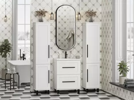 Мебель для ванной комнаты Misty Модерн 60 см напольная, белая