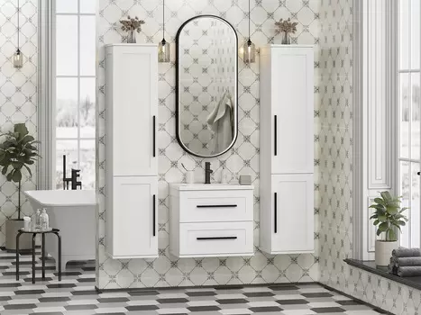 Мебель для ванной комнаты Misty Модерн 60 см подвесная, белая