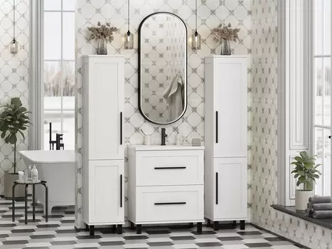 Мебель для ванной комнаты Misty Модерн 70 см напольная, белая